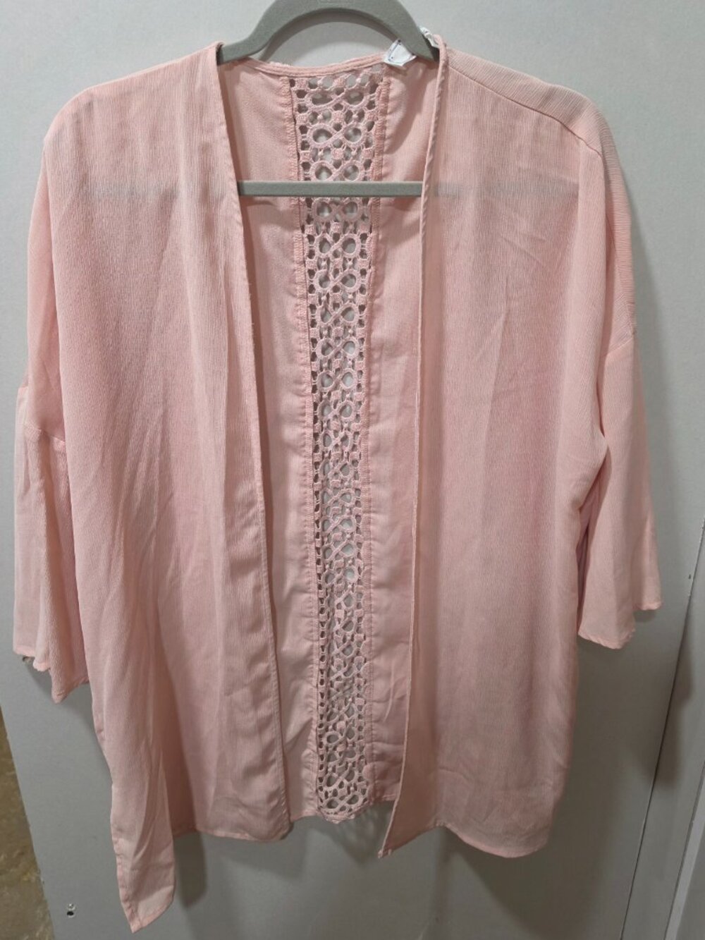 Pink Kimono 3/4 Sleeve Cardigan